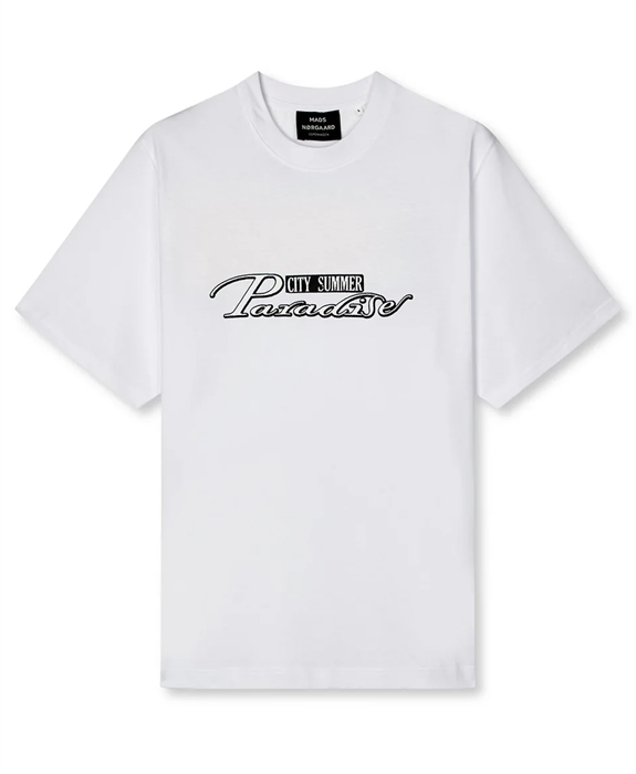 Mads Nørgaard Cotton Jersey Frode Paradise Tee - White